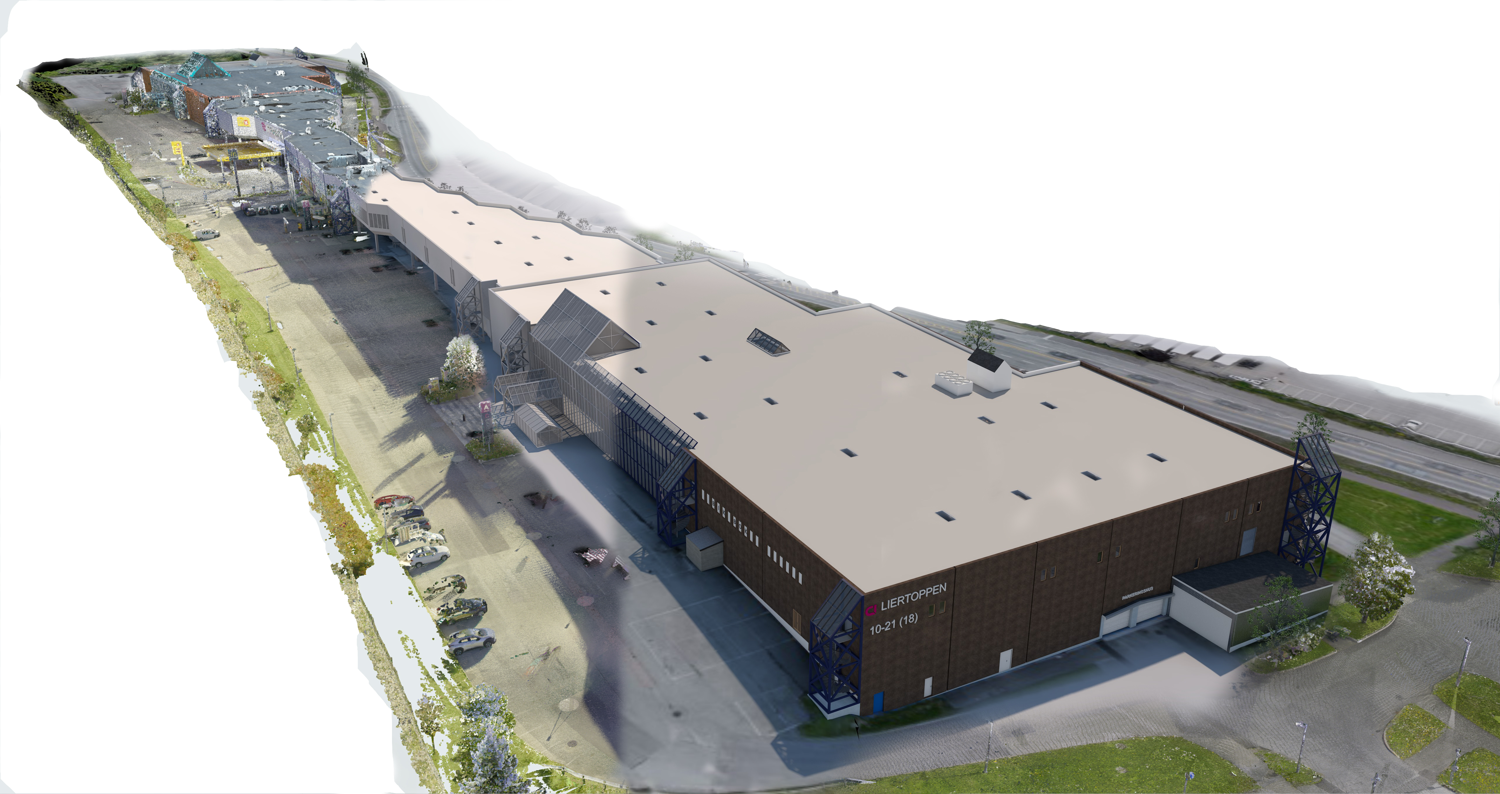 Perspektiv Liertoppen punktsky til 3dmodell